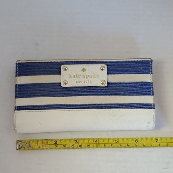 Kate Spade Southport Ave Shoulder Bag Cora Crossbody Blue White Stripe WOMAN'S - Picture 9 of 16